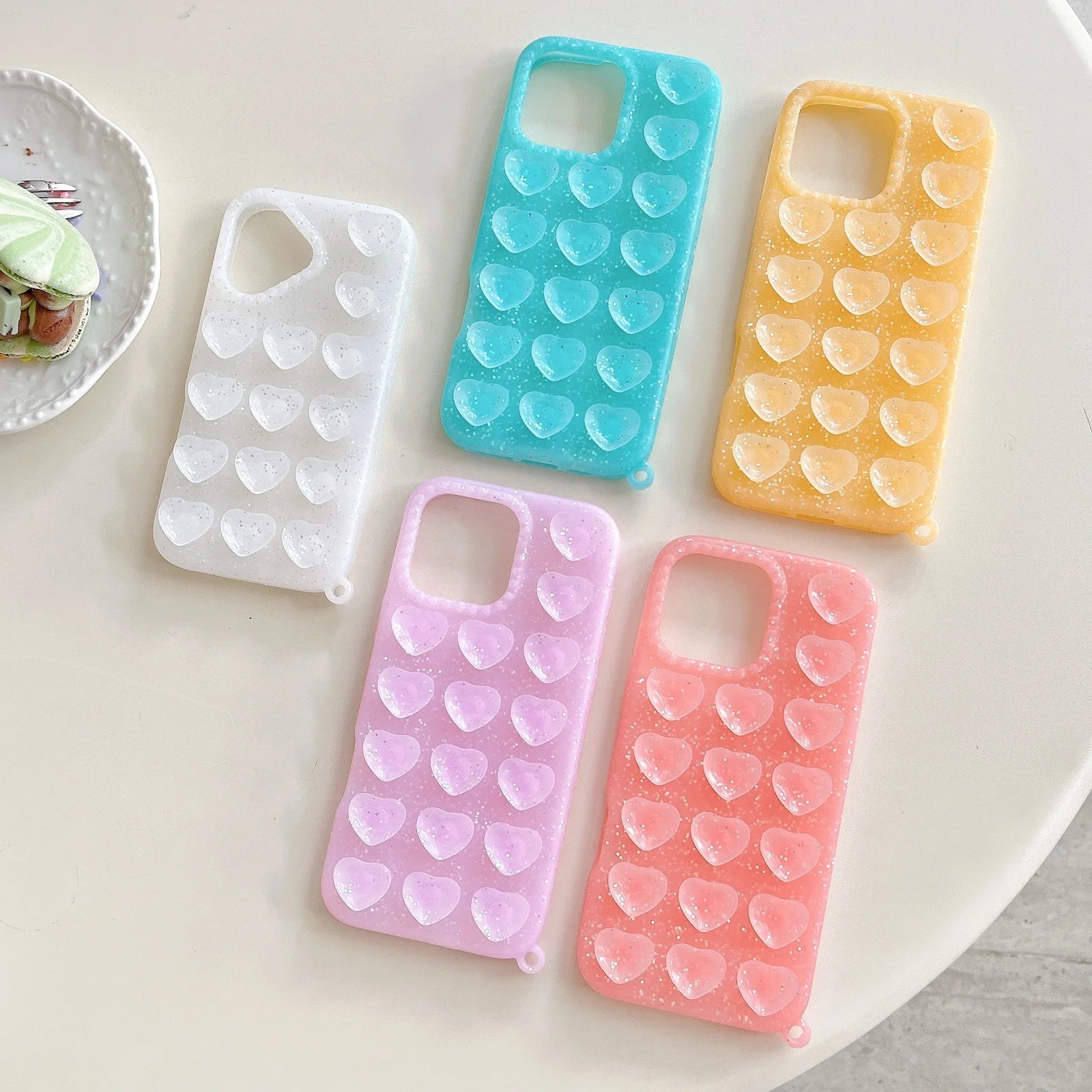 Silicone heart shape Suction Cup Phone Case Sticky Phone Grip with Higher Suction Power for iPhone 17 16 15 14 13 promax cover