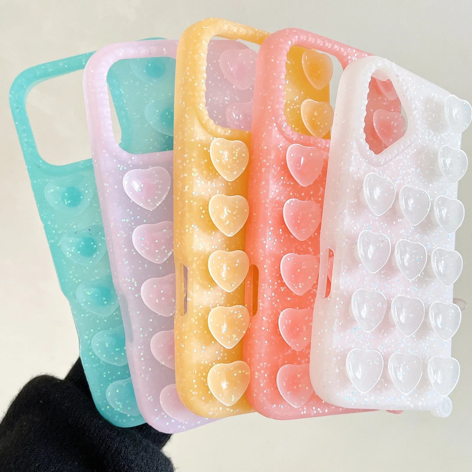 Silicone heart shape Suction Cup Phone Case Sticky Phone Grip with Higher Suction Power for iPhone 17 16 15 14 13 promax cover